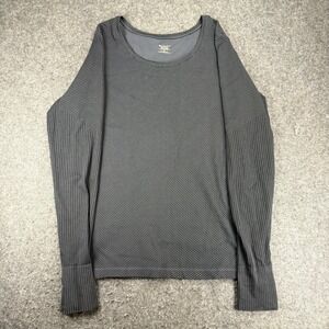 Athleta Shirt Womens XL Black Long Sleeve Athletic Lightweight Performance Top